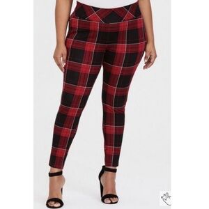 Torrid Pixie premium ponte plaid skinny pants size 1X